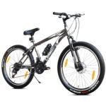 Leader Gladiator 26t Mountain Bike Multispeed (21 Speed) Gear Cycle | Front Suspension and Disc Brake (26T, Grey)