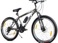 Leader Gladiator 26t Mountain Bike Multispeed (21 Speed) Gear Cycle | Front Suspension and Disc Brake (26T, Grey)