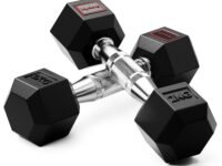 Lifelong Rubber Coated Hexa Dumbbell Set of 2 (2Kg x 2) for Home Gym – Weights for Men & Women – Exercise Equipment (Black)