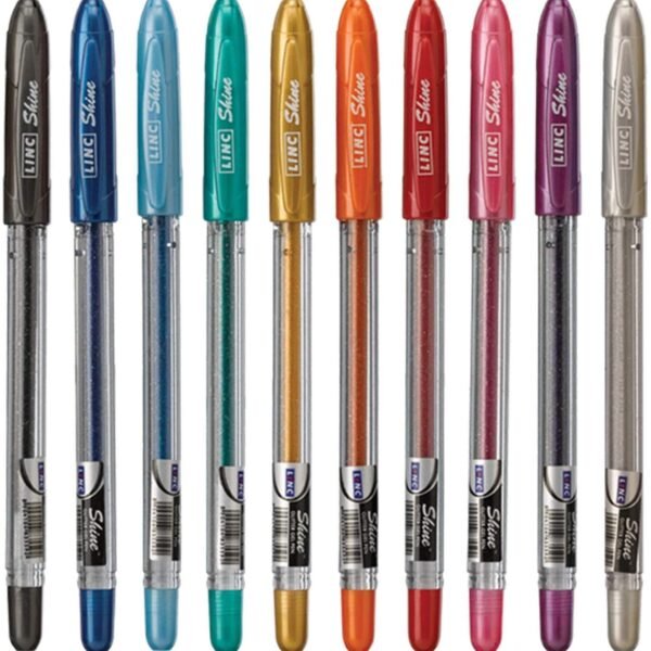 Linc Shine Glitter Pen Assorted Colours - Pack of 10