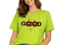 London Hills Women’s Loose Fit Graphic Printed T-Shirt | Soft Cotton Blend Fabric | Round Neck Half Sleeve Casual Top, Travel & College