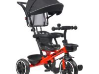 Luusa® Hyper PRO Canopy Plug N Play Tricycle/Baby Tricycle with Parental Control for Age Group 2+ Years Boys/Girls/Carrying Capacity Upto 30-KGS Proudly Made in India (Red)