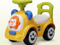 LuvLap Sunny Ride on & Car for Kids with Music & Horn Steering, Push Car for Baby with Backrest, Safety Guard, Under Seat Storage & Big Wheels, Ride on for Kids 1 to 3 Years Upto 25 Kgs (Yellow)