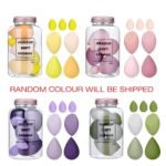 MACPLUS Makeup Sponge Set Blender with Egg Case, Soft Sponge For Liquid Foundation, Creams, and Powders Latex Free Wet and Dry Makeup (Multicolor 4 Big + 3 Mini -7 Pcs set)
