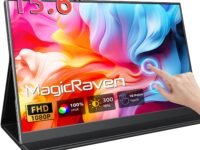 MagicRaven Portable Touchscreen, 15.6" 1080P 60Hz Laptop Monitor, Lightweight Dual USB C HDMI Second Gaminig Display with Speakers, Travel Monitor for PS4/5 Xbox Switch MAC PC Phone