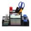 MeRaYo Metal Mesh Desktop Organizer Pen and Pencil Stationery Storage Holder for Home and Office Supplies (4 Compartment)