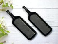 Melamine Trays and Platters Sets for Serving Snacks and Desserts for for Home, Hotel & Restaurant Kitchen- Black Pack of 2