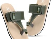 Men’s Comfort Slippers with Adjustable Strap | Cushioned Footbed & Shock Absorbing Sole | Lightweight Everyday Wear Slippers for Home, Office & Casual Walking