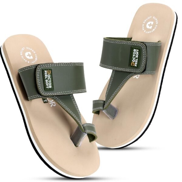 Men’s Comfort Slippers with Adjustable Strap | Cushioned Footbed & Shock Absorbing Sole | Lightweight Everyday Wear Slippers for Home, Office & Casual Walking