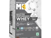 MuscleBlaze Biozyme Performance Whey Protein Powder, Rich Chocolate, 5 Sachets (36g each) | Travel Pack | 25g Protein Per Sachet | Clinically Tested 50% Higher Protein Absorption