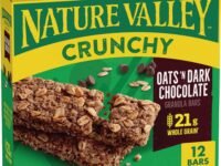 Nature Valley Crunchy Granola Bars | Whole Grain Oats & Dark Chocolate, 210g (10 Bars-PACK OF 5) | Multigrain Energy Bars| No Artificial Flavours