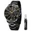 OLEVS Watches for Men Chronograph Business Wrist Watches Analog Quartz Moon Phase Stainless Steel Waterproof Luminous Dress Watches