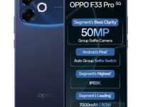 Oppo F33 Pro 5G Smartphone (8GB RAM, 128GB Storage, Starry Blue) |50MP Ultrawide Selfie Camera|7000 mAh Long Battery Life | 80W Fast Charging-with No Cost EMI/Bank Offers