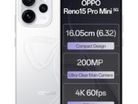 Oppo Reno15Pro mini 5G (Glacier White, 12GB RAM, 256GB Storage) with No Cost EMI/Additional Exchange Offers