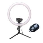 Osaka® 14Inch Professional LED Ring Light 15W Dimmable Lighting with Table Tripod & Bluetooth Remote 2 Color Modes for Photo & Video Shoot Live Stream Makeup Compatible with Smartphone and Cameras.