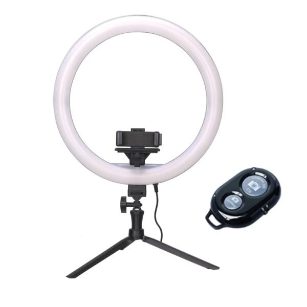 Osaka® 14Inch Professional LED Ring Light 15W Dimmable Lighting with Table Tripod & Bluetooth Remote 2 Color Modes for Photo & Video Shoot Live Stream Makeup Compatible with Smartphone and Cameras.