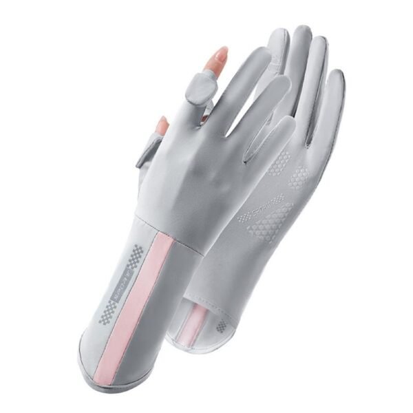 PALAY® Hand Gloves for Bike Riding, UV Sun Protection Glove for Women, Outdoor Riding Gloves for Bikers, Fishing, Golfing - UPF 50+, Non-Slip, Touch Screen Design (Grey)