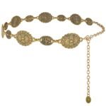 PALAY® Waist Belt for Women Metal Concho Hip Belt for women Saree Waist Belt Adjustable Boho Western Fashion Saree Belt Chain Belts for Dresses, Jeans, Skirts