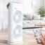 PANCA Portable Double Ended Spray Fan with Misting | USB Rechargeable Mini Air Cooler with LED Light | Touch & Remote Control | 3 Speed Cooling Fan with 280ml Water Tank