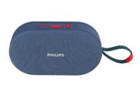 PHILIPS Audio TAS1400BL Wireless Bluetooth Speaker with Deep Bass, Passive Radiator, 12W Sound Output, 1200mAh Rechargable Battery, RGB Light Modes, 10H Playtime, Supports TF/USB/BT Modes (Blue)
