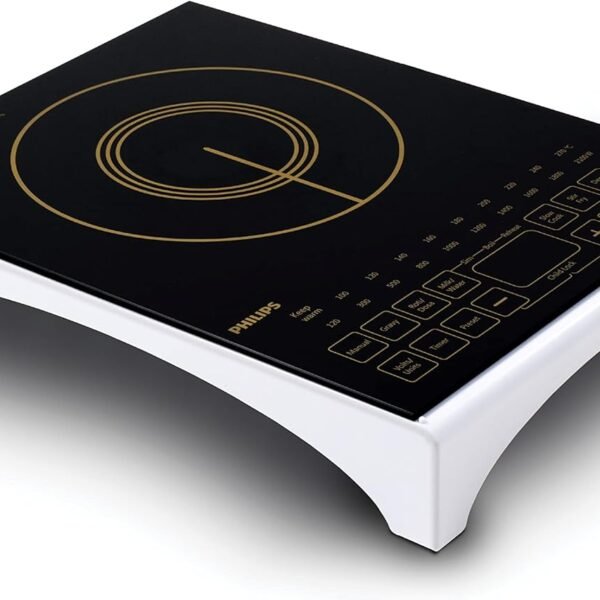 Philips Viva Collection Hd4938/01 2100-Watt Induction Cooktop With Sensor Touch Black