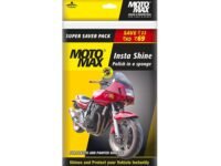 Pidilite Plastic Motomax Instashine Sponge 4 in 1 Zipper Pouch for Paint & Exterior Care, Instantly Cleans & Shines Bikes, Micro-Fiber Sponge to Instantly Remove Oil, Dirt