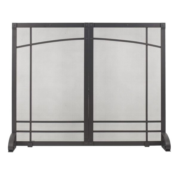Pleasant Hearth Amherst Fireplace Screen, Iron Black
