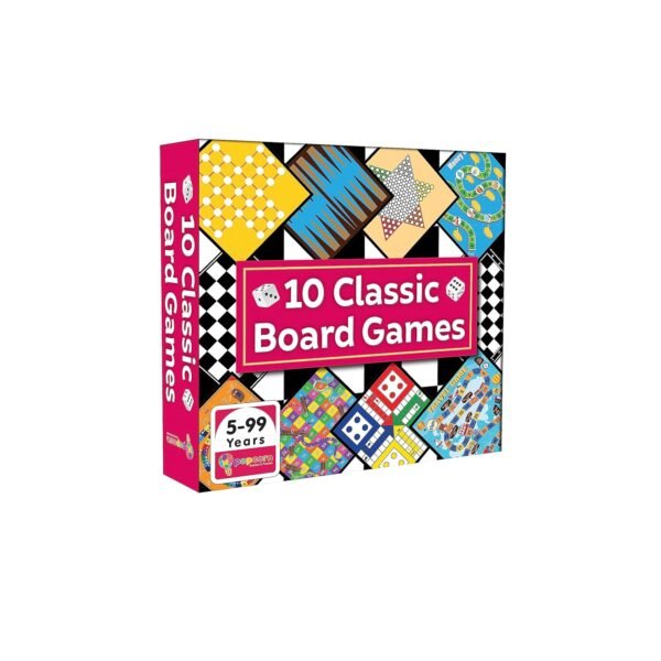 Popcorn Games & Puzzles Classic Board Games for Smart Kids|Help to Boost Decision Making,Strategic Thinking and Problem Solving (10 in 1)