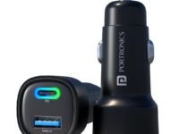 Portronics Car Power 30 Dual Output Fast Car Charger with 30W Type-C PD & 30W USB, LED Indicator, Charging Adapter Compatible with Cars for iPhone & Android Smartphone, Smartwatch(Black)