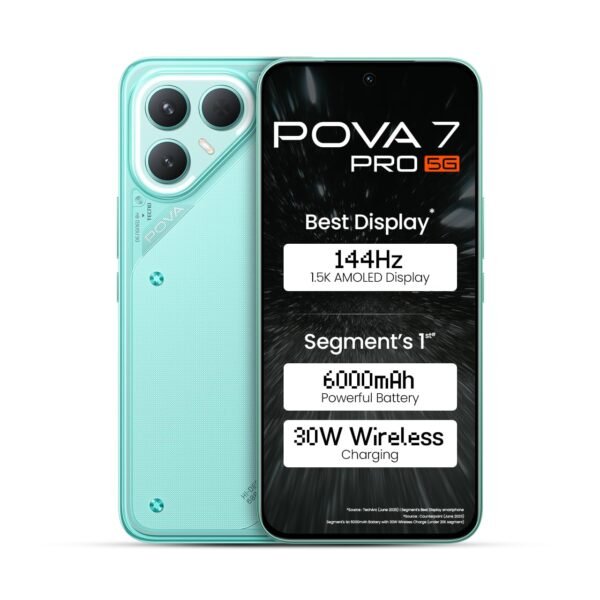 Pova 7 Pro 5G (Neon Cyan, 8GB+128GB) with No Cost EMI/Additional Exchange Offers
