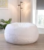 Premium and Classic White Luxurious Soft Faux Fur BeanBag Chair Cover, Bean Bag Chair for Kids, and Adults, Bean Bag Cover, XXXL