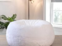 Premium and Classic White Luxurious Soft Faux Fur BeanBag Chair Cover, Bean Bag Chair for Kids, and Adults, Bean Bag Cover, XXXL