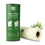 PureCult Bamboo All Purpose Cleaning Towels | Reusable & washable | Kitchen Towel | Absorbent, Durable | Wash upto 100 times | Equal to 6 months of tissues | Premium Can Pack | 20 sheets