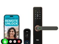 Qubo Smart Door Lock Essential (Copper) with Video Call Doorbell Connect | Answer Your Door from Anywhere – See, Speak & Unlock | AI Person/Motion Detection & Alerts