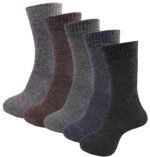 RC. ROYAL CLASS Men's Woolen Calf Length Solid Thick Terry Winter Wear Socks (Multicolor, Free Size) - Combo Pack of 5 Pairs