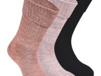 RC. ROYAL CLASS Women Woolen Winter Wear Thermal Thumb Socks, Calf Length Terry Thick Towel Cushioned, Warm & Cozy Thermal Thumb Socks For Women (Pack of 3 Pairs)