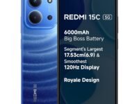 REDMI 15C 5G Moonlight Blue 4GB + 128GB | Royale Design | Massive 6000mAh Battery | Segment's Largest Display 17.53cm Up to 120Hz | MediaTek Dimensity 6300 | 33W Fast Charging | 50MP AI Dual Camera