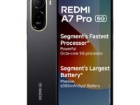 REDMI A7 Pro 5G (Black, 4GB RAM,128GB Storage) | Segment's Fastest Processor | Segment's Largest Battery | Segment's Largest & Smoothest 6.9in 120Hz Display