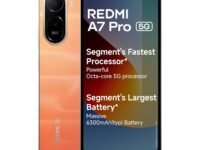 REDMI A7 Pro 5G (Sunset Orange, 4GB RAM, 64GB Storage) | Segment's Fastest Processor | Segment's Largest Battery | Segment's Largest & Smoothest 6.9in 120Hz Display