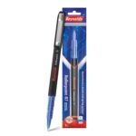 REYNOLDS ROLLER POINT Pen R7 Pack of 2 Blue (Pouch) | Stylish Metal Clip Premium Look Rollerball Point Pen for Men Women Students & Office Professionals | Refillable | Smooth & Effortless Writing