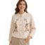 RIEKA Women's Off White Cotton Shirt with Multicolour Floral Embroidery Button Down Mandarin Collar Relaxed Fit Casual Wear Top (RS-TOP-64)