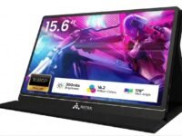 RIITEK 15.6 Inch Portable Monitor 1920 X 1080 Fhd Ips Ultra Slim Display Screen With Type-C, Mini, Hdmi Port For Laptop, Pc, Mac, Xbox, Ps4; Includes Smart Cover & Screen Protector, Black