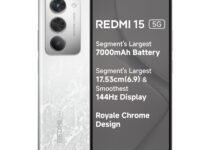 Redmi 15 5G Frosted White 8GB + 128GB | Segment's Largest 7000mAhA Battery | Segment's Largest Display 17.53cm(6.9) Up to 144Hz | Snapdragon 6s Gen 3 | 18W Reverse Charging | 50MP AI Dual Camera
