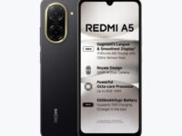 Redmi A5 Just Black (3GB RAM 64GB Storage) | Royale Design | Segment's Largest 17.47cm(6.88) and Smoothest 120Hz Display | 5200mAh Large Battery | Expandable Storage up to 2TB