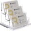 SANRUI Acrylic Visiting Card Holder for Desk, 3 Slots Business Card Display Stand, Desk Organiser, Clear