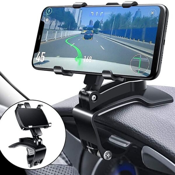 SEVAM Car Cradle Mobile Phone Holder Mount Stand 360 Degree Rotation Safe Stable Compatible with Car Dashboard, AC Vent, Rear View Mirror & Car Sunshade fit for All Smartphones Upto 6.5"