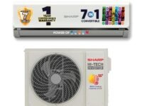 SHARP 1.5 Ton 5 Star Inverter Split AC (Copper, 1 Year Comprehensive Warranty, 7-in-1 Convertible, 2025 Model AH-SI18V5B-SC)