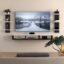 SNQ TV Unit, Tv Unit for Living Room (Black & White) Engineered Wood, 130 x 20 x 72 Centimeters