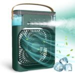 (SPECIAL WITH 15 YEARS WARRANTY) Personal Air Cooler, Portable Air Conditioner Fan, Mini Evaporative Cooler with 7 Colors LED Light, 1/2/3 H Timer, 3 Wind Speeds_M9_Multicolor