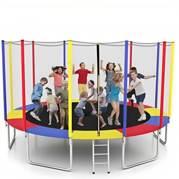 STEP OVER 6FT,8FT,10FT,12FT, 14FT, 16FT Trampoline (16 FEET) for Kids/Adults || Indoor/Outdoor (Supports Upto 360 kgs)||Enclosure net and Poles Safety Pad Ladder Jumping Mat||Heavy Duty||2026 Edition